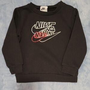 Nike Kids Black and Red Logo Sweatshirt